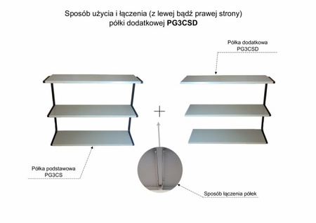 Półka garażowa dodatkowa PG3CSD