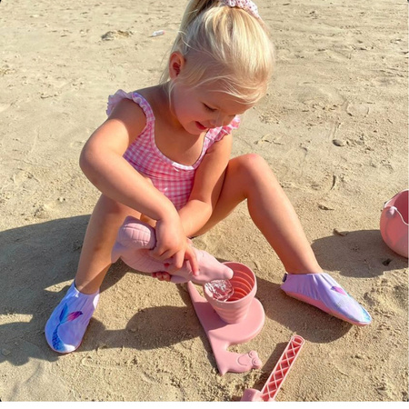 Silikonowa Konewka Krokodyl Scrunch - Pudrowy Róż