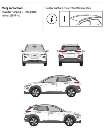 Bagażnik dachowy CRUZ AIRO FIX Hyundai Kona/ Kona-e