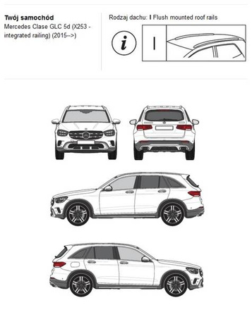Bagażnik dachowy CRUZ AIRO FIX DARK Mercedes GLC X253