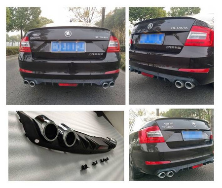 Dyfuzor Dokładka Skoda Octavia 3 III + Końcówki