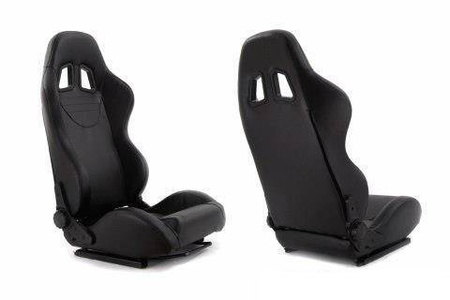 Fotel sportowy MONZA+ Skóra Black