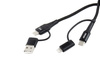 Kabel USB USB-C 3w1 iphone Lightning USB USB-C 1m UC-15 AMIO-02547