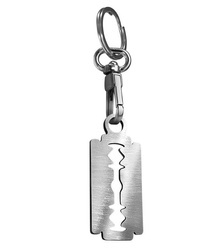 Brelok stalowy -  Żyletka mała (srebrny)