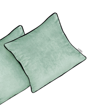 POSZEWKA DEKORACYJNA VELVET 1 SZT. 45 x 45 CM POKROWIEC NA PODUSZKĘ AKSAMITNY Z LAMÓWKĄ