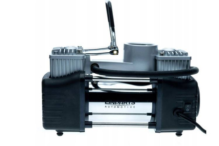 Kompresor samochodowy dwutłokowy 180w 10bar pompka samochodowa 12v metalowy