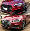 GRILL AUDI A5 16- LOOK RS5 PDC BLACK CHROM