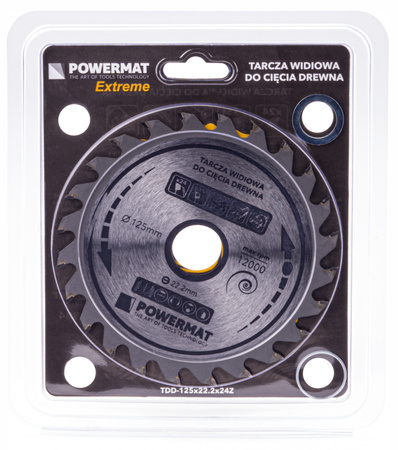 Tarcza widiowa do drewna 125x22.2 24z TDD-125x22.2x24Z
