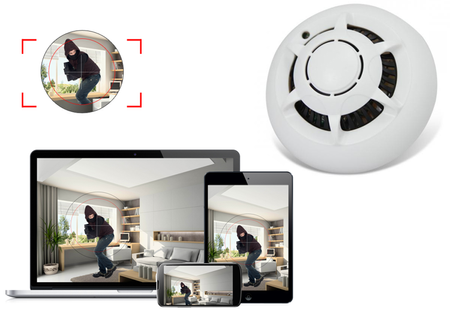Mini kamera ukryta w czujniku dymu WiFi IP HD do 64GB