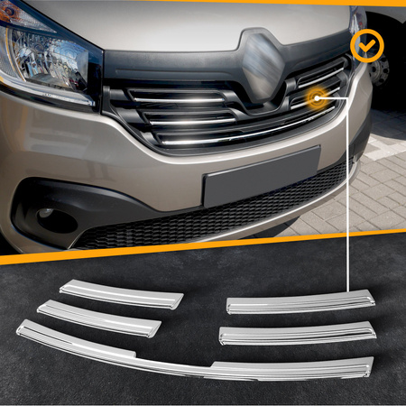 Listwy atrapy przedniej Renault Trafic PRE-FL 2014-2019