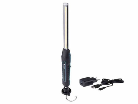 Lampa warsztatowa super cienka, 10W 800 lm COB LED +3W 200 lm LED, akumulatorowa, IK08, IP67, z magnesem