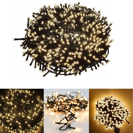 LAMPKI CHOINKOWE 500 LED ZEWNĘTRZNE WEWNĘTRZNE 100M OŚWIETLENIE ŚWIĄTECZNE