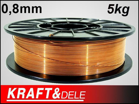 Drut spawalniczy 0,8 mm 5kg miedziowany KD1151