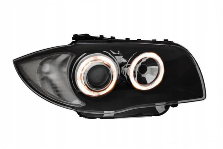 Lampy przód reflektory Bmw e81 e87 ringi czarna 2szt