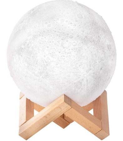 LAMPKA NOCNA KSIĘŻYC 3D 25 CM MOONLIGHT LAMPA MOON DWIE BARWY ŚWIECENIA