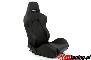 Fotel sportowy DRAGO Skóra Black