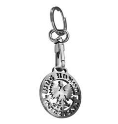 Brelok stalowy -  Bóg Honor Ojczyzna (srebrny)