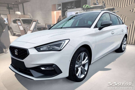 Nakładka na zderzak tylny Seat Leon 4  Kombi (Czarny Mat)