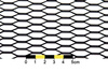 Siatka ALU Honey comb Black 120x40cm