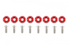Śrubki z podkładkami uniwersalne JDM 6mm red