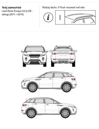 Bagażnik dachowy CRUZ AIRO FIX Land Rover Evoque 11-19
