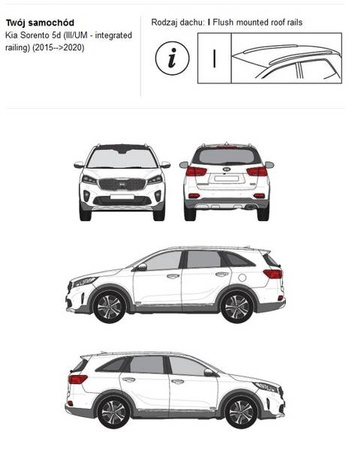 Bagażnik dachowy CRUZ AIRO FUSE Kia Sorento 15-20