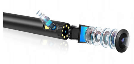 Kamera inspekcyjna do endoskop 5M 9LED 2xFHD WIFI