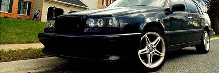Lampy reflektory Volvo 850 92-96 ringi black