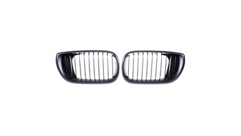 Grill sportowy pojedyncze żeberka Matt Black  BMW 3 (E46) Sedan Compact Touring Facelift 2001-2005