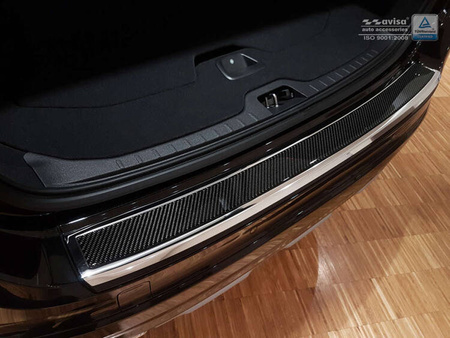 Nakładka na zderzak tylny do Volvo XC60 Carbon+Stal