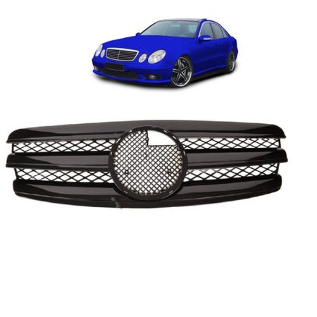 GRILL MERCEDES E W211 02-06 GLOSS BLACK