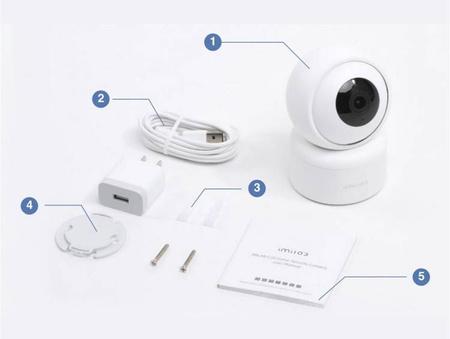 Imilab obrotowa kamera ip ec20 1080p h265 detekcja