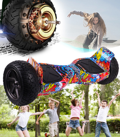 DESKOROLKA ELEKTRYCZNA TERENOWA DLA DZIECI MŁODZIEŻY DUŻE KOŁA HOVERBOARD BLUETOOTH LED
