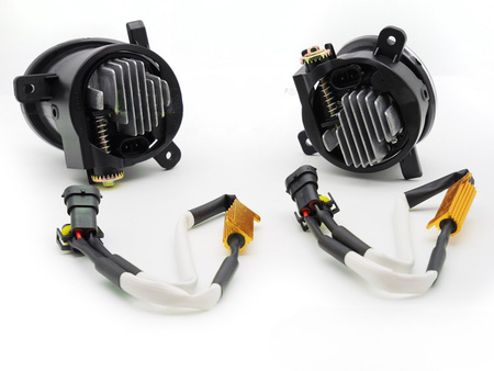 Halogeny Światła Przeciwmgielne Chrome Clear LED  Audi A4 B8, A6 C6, Q5