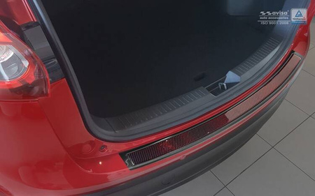 Nakładka na zderzak tylny do MAZDA CX-5 Carbon+Stal
