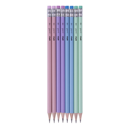 Zestaw ołówków z gumką Nordik Collection Apli Kids - 8 sztuk