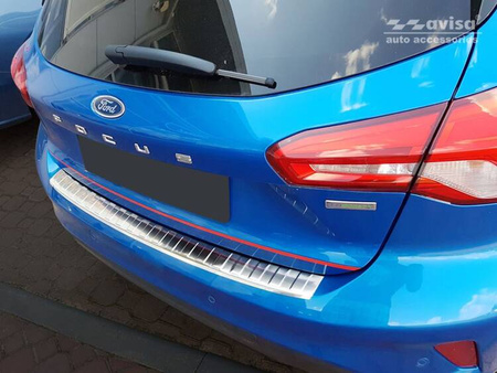 Nakładka na zderzak tylny do Ford Focus 4 Hatchback (Stal)