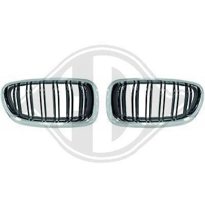 GRILL (NERKI) BMW F10/F11 LOOK M5 BLACK/CHROM