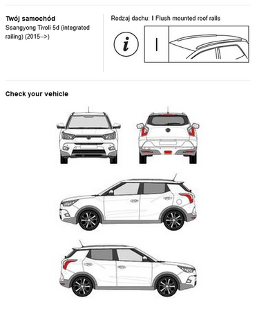 Bagażnik dachowy CRUZ S-FIX Ssangyong Tivoli