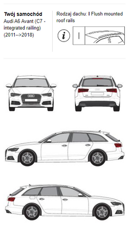 Bagażnik dachowy CRUZ AIRO FUSE DARK Audi A6 Avant C7