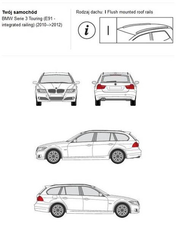 Bagażnik dachowy CRUZ AIRO FIX DARK BMW E91 Touring