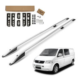 Relingi dachowe Volkswagen Transporter V T5 L2 | LWB 2003-2015 Srebrny LONG