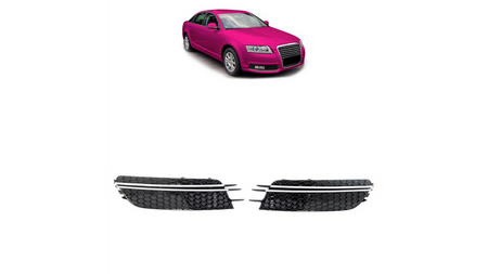 Ramki do halogenów Chrome & Black AUDI A6 C7 przed liftem 2011-2015