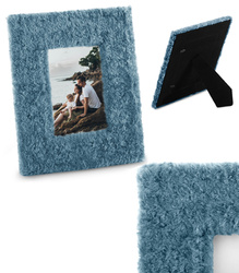 RAMKA NA ZDJĘCIE 21 X 26 CM FUTRZANA DESIGNERSKA REGULOWANA OZDOBNA DO WNĘTRZ
