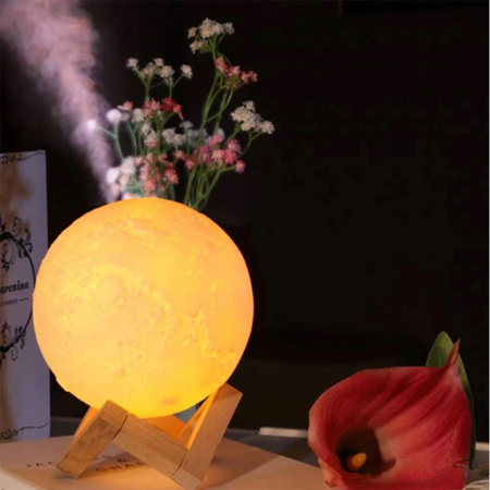 NAWILŻACZ POWIETRZA DYFUZOR KSIĘŻYC LAMPKA 3D LED