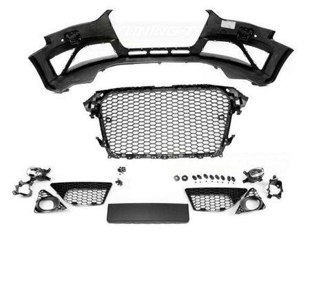 ZDERZAK AUDI A4 B8 11-15 LOOK RS4 PDC / SRA BLACK