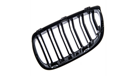 Grill sportowy podwójne żeberka Matt Black BMW 3 E92 E93 przed liftem 2005-2010