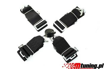 Pasy sportowe 4p 3" Black - Quick