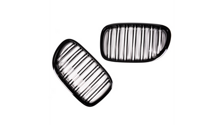 Grill sportowy podwójne żeberka Gloss Black BMW 7 F01 F02 F03 F04 2008-2012