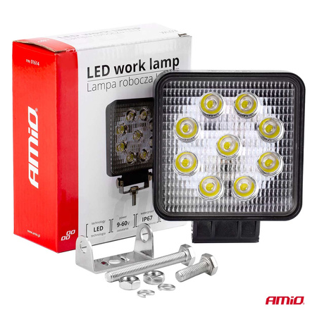 Lampa robocza halogen LED szperacz AWL03 9 LED 12V 24V AMIO-01614